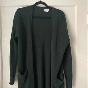 OLD NAVY long forest green cardigan size S